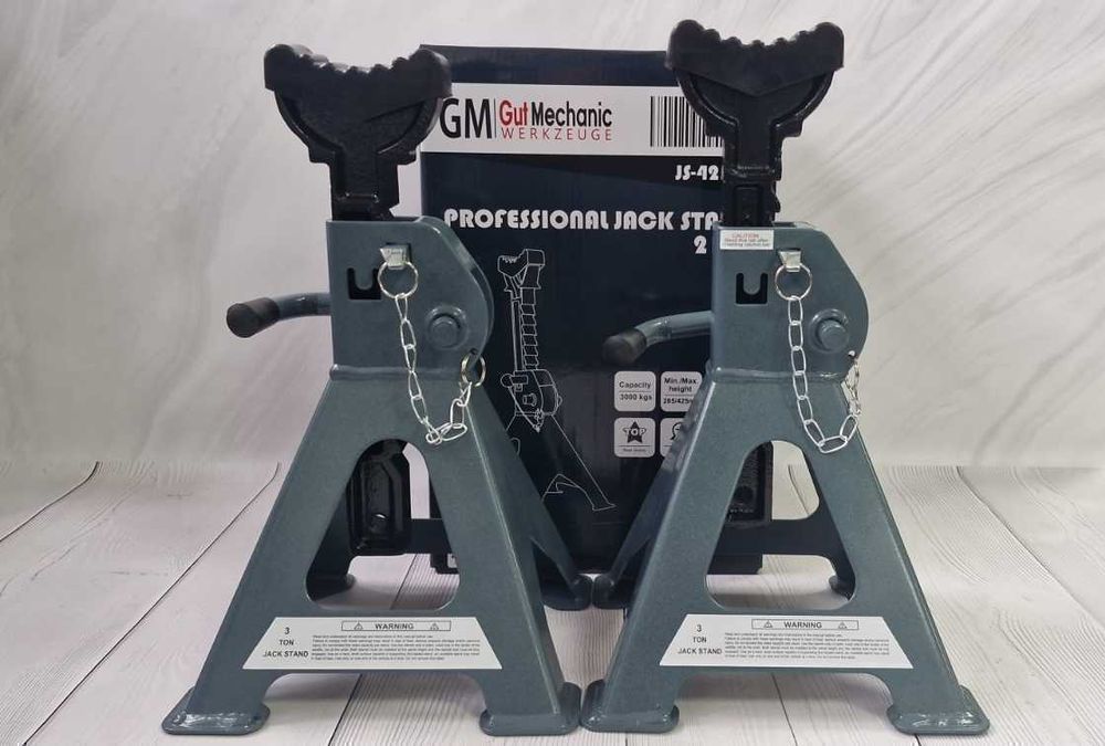 Підставки 3 тонни з фіксатором 3т 2шт Gut Mechanic JS-42503, Німеччина
