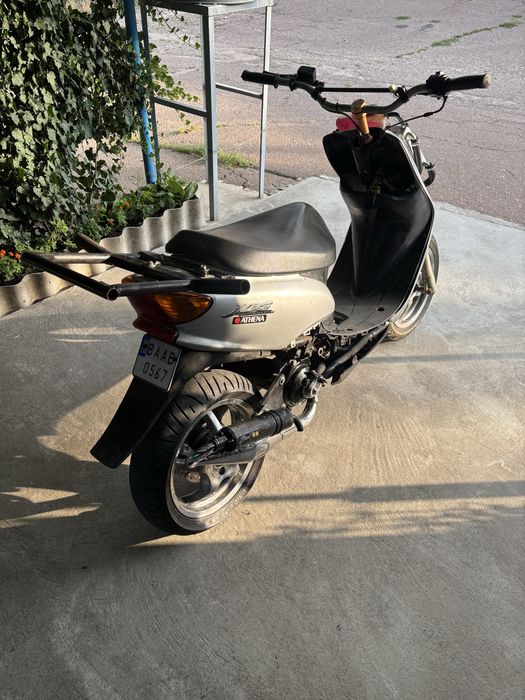 Yamaha Jog sa16 на Aerox ходовке