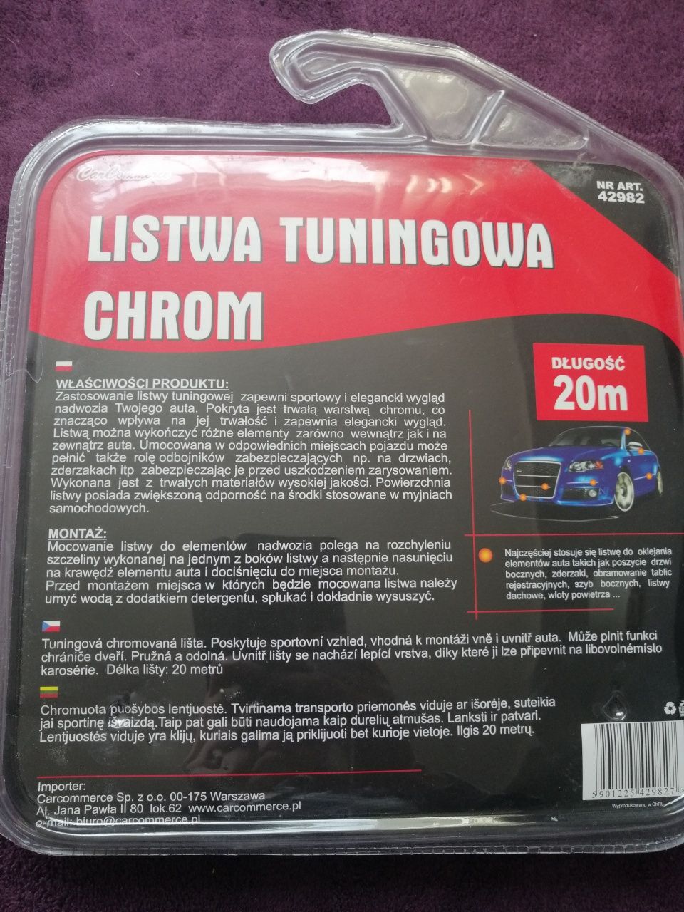 Listwa tuningowa chrom