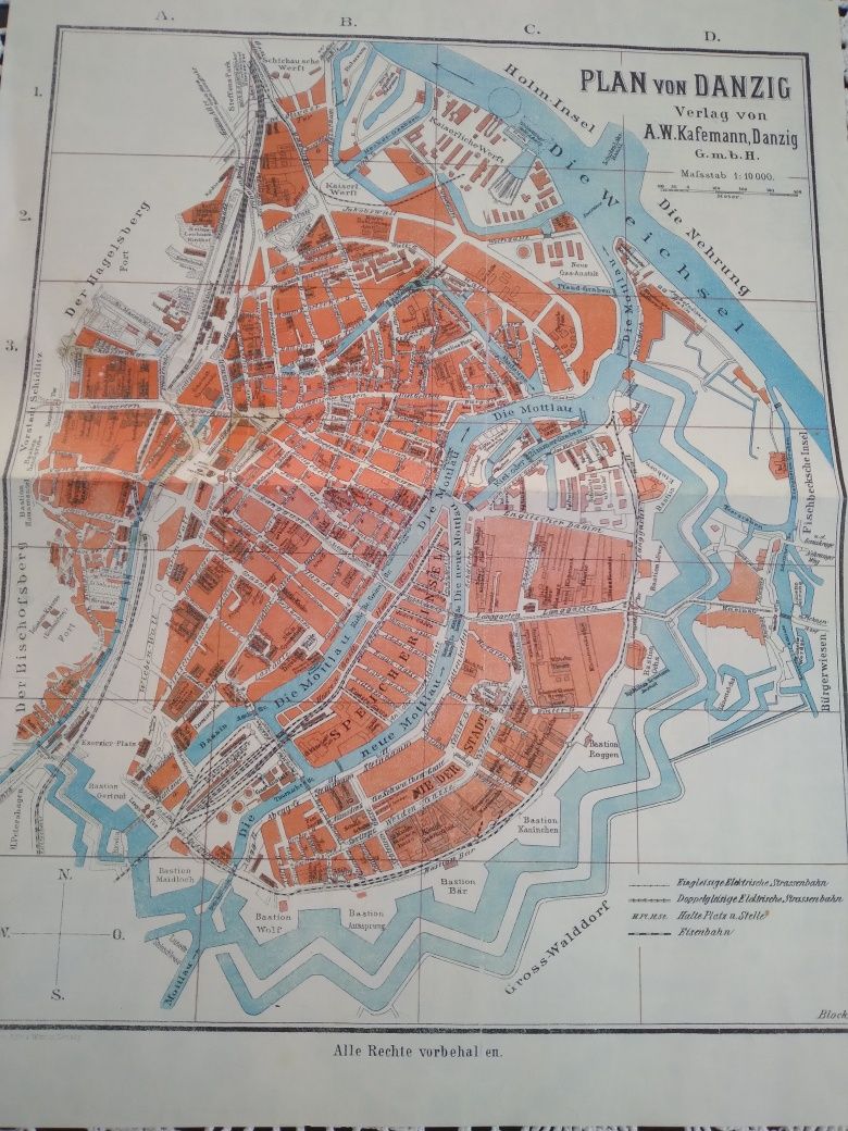 Mapa Gdańska i portu