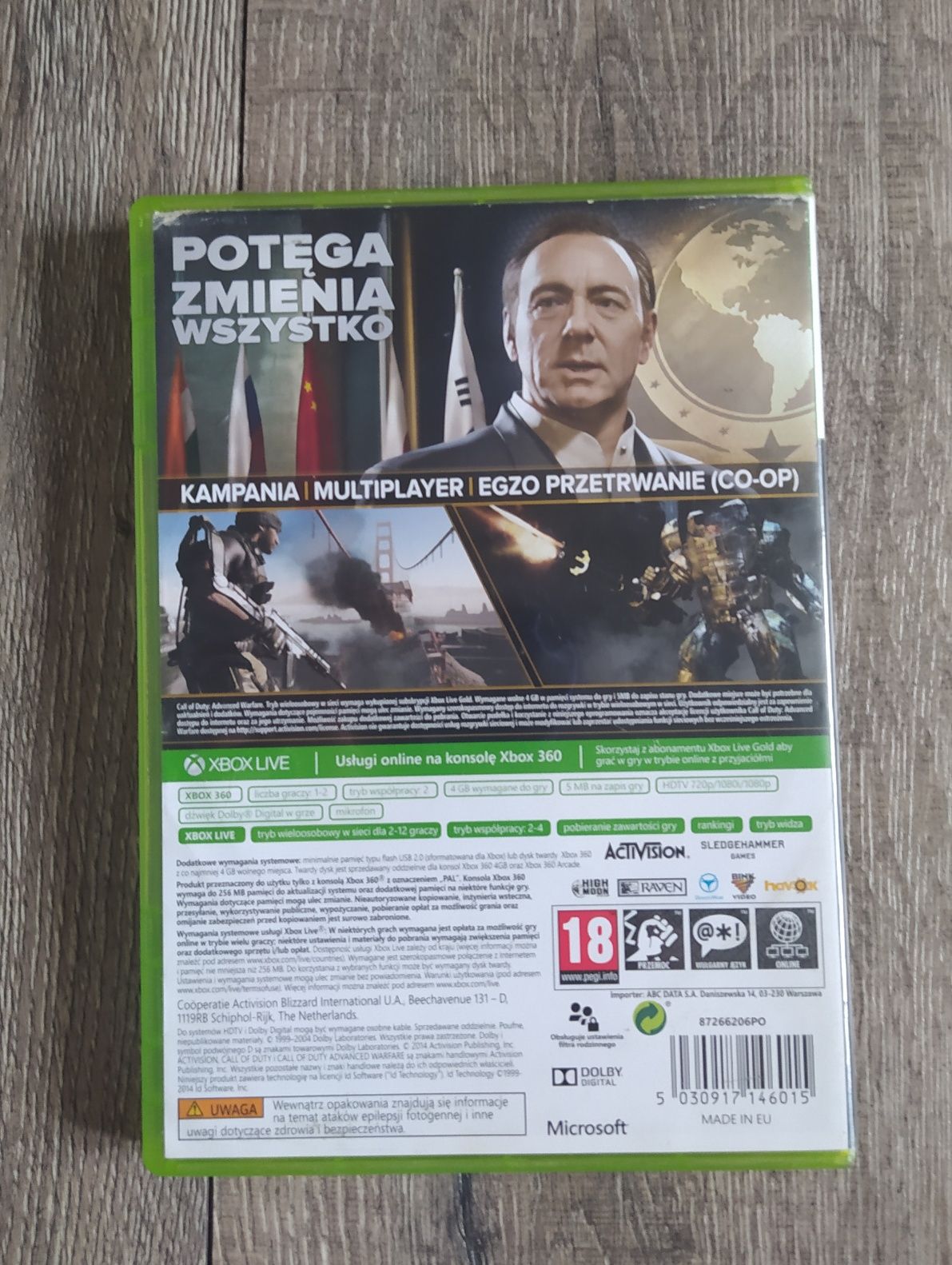 Gra Xbox 360 Call of Duty Advanced Warfare Wysyłka