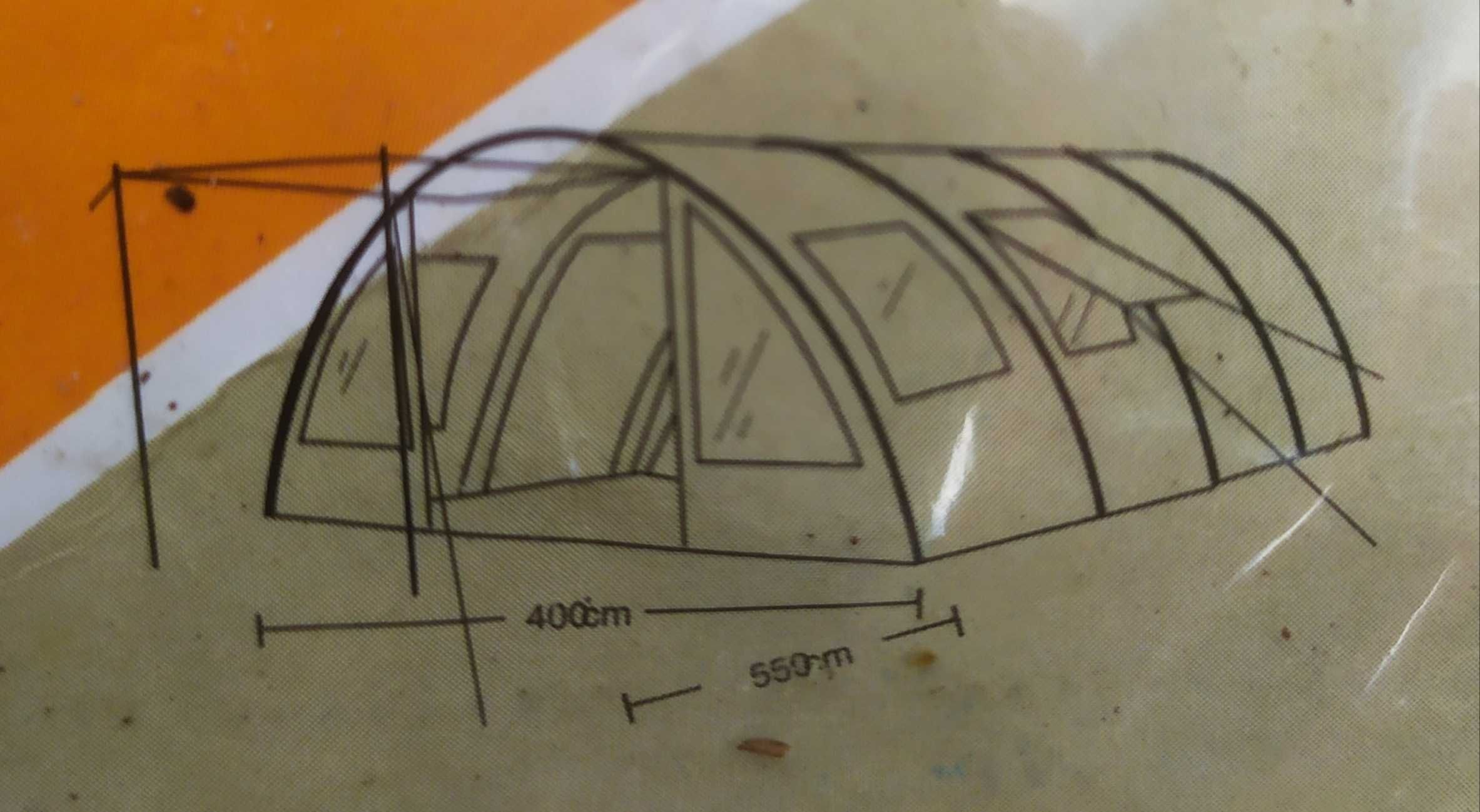 Namiot bardzo wygodny DUŻY 4 x 6 m2
