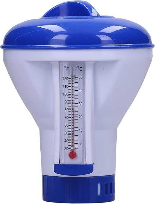 Dozownik na tabletki do basenu ogrodowego z termometrem