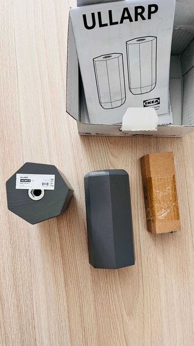 4 x ULLARP drewniane nogi meblowe IKEA SZARE nowe, NEGOCJUJ