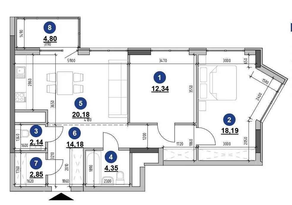 Продаж 2к квартири в ЖК Nordica Residence РОЗТЕРМІНУВАННЯ Липки