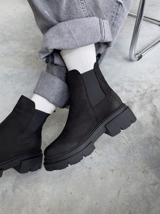 ХИТ ПРОДАЖ‼️Ботинки Челси женские Демисезон Зима // Кожа с напылением