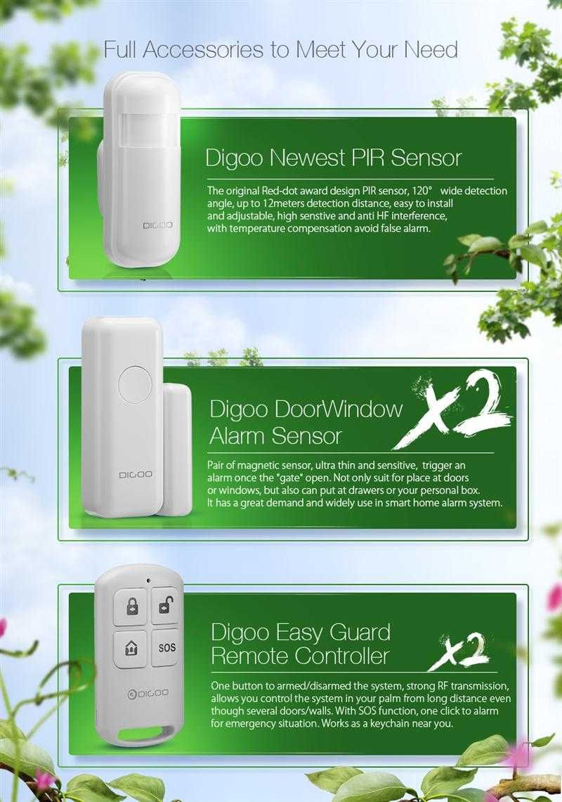 Система охранной сигнализации Digoo DG-Хоса-умный дом