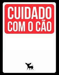 Placa Cuidado com o Cão