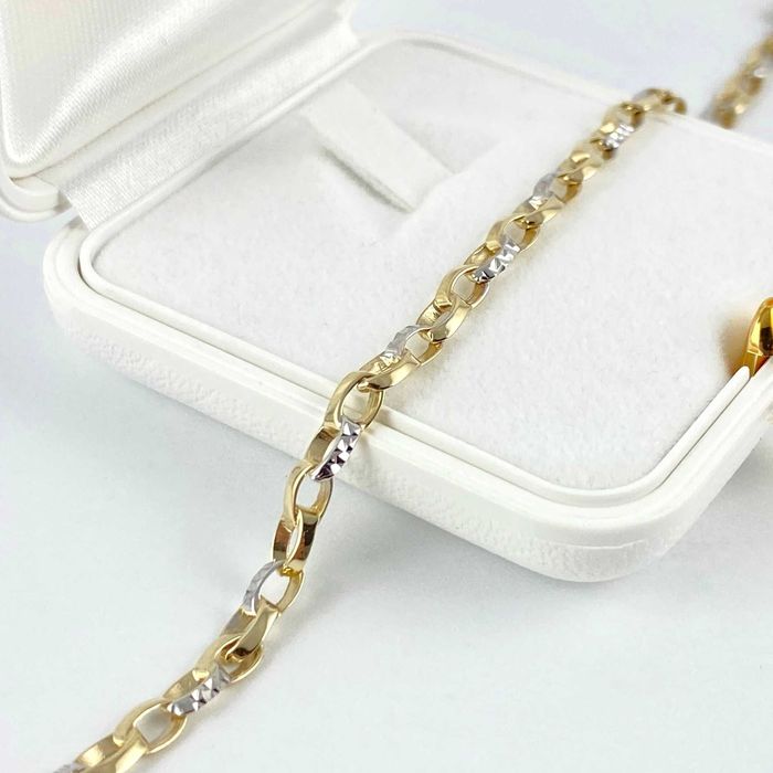 Cudowna ZŁOTA bransoletka PRÓBA 585 (14K) długość 18,5 cm