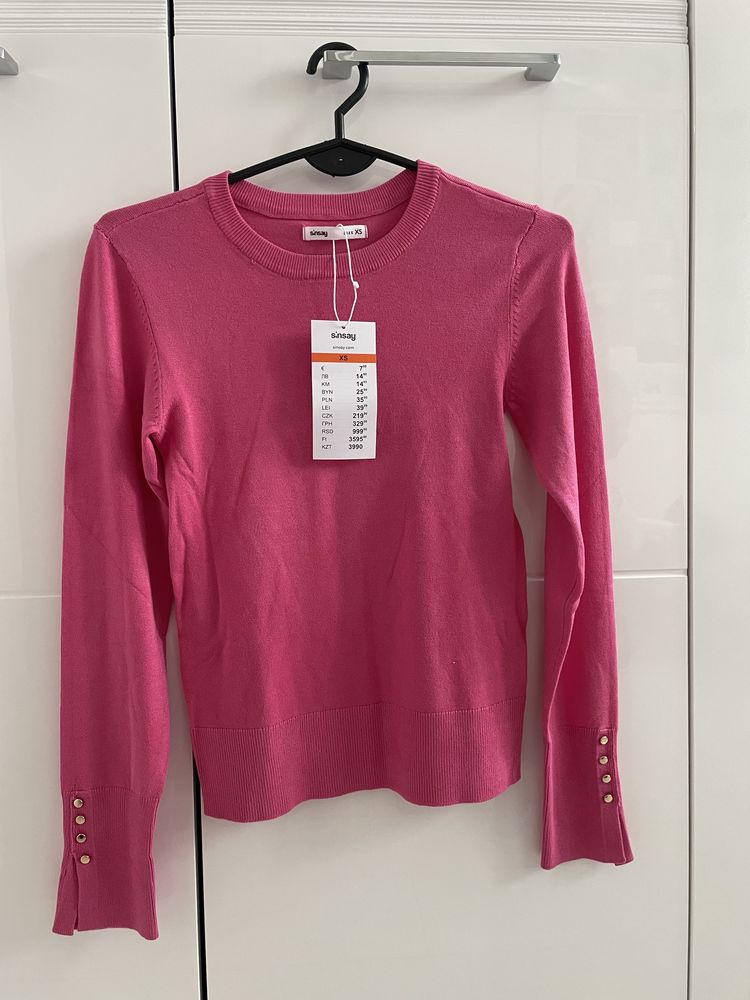 Bluzka damska różowa sweter Sinsay 34 XS