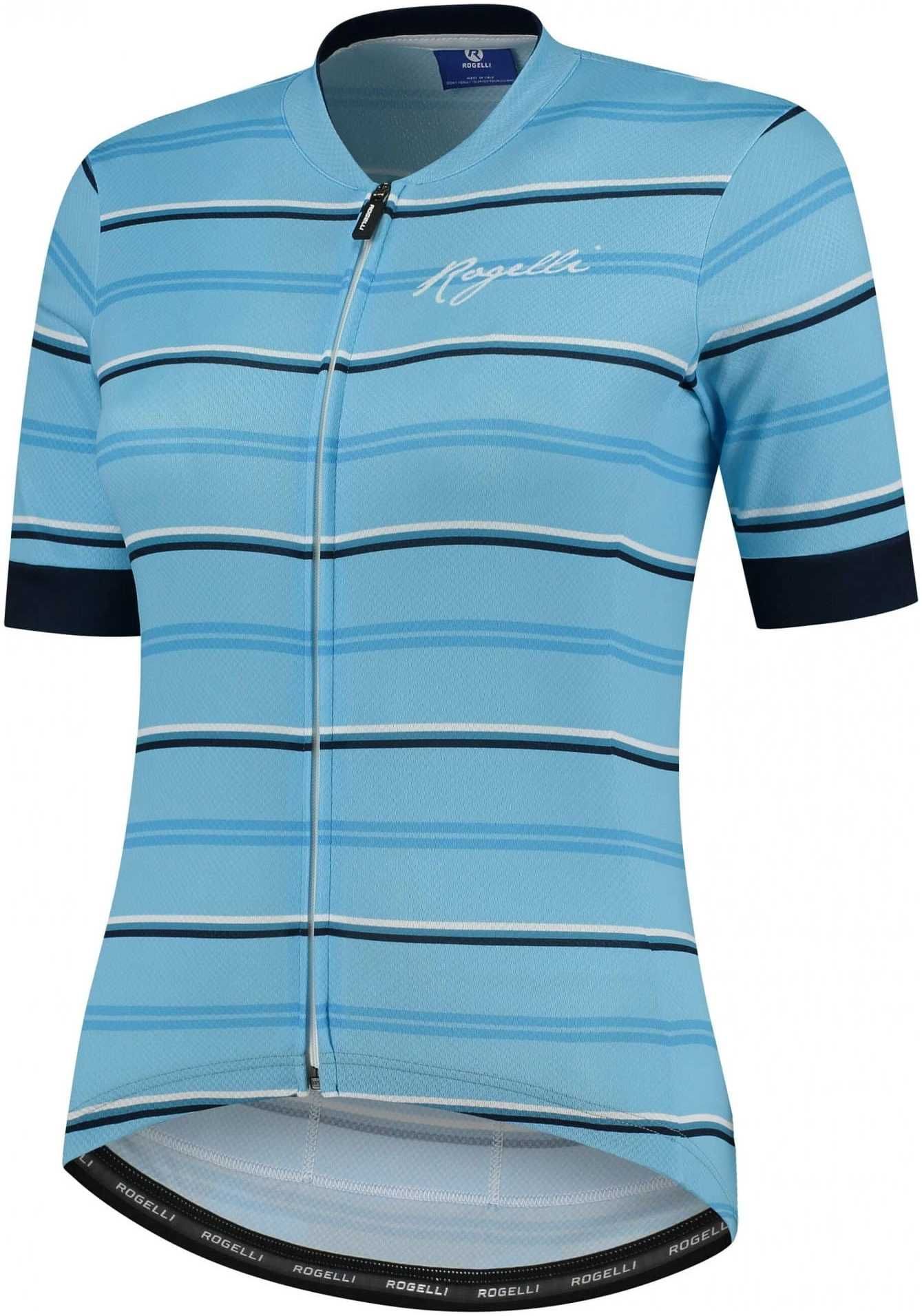 Damska koszulka rowerowa Rogelli STRIPE z krótkim rękawem XL