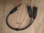 Rozdzielacz mini Jack 3.5mm M na 2x żeńskie gniazdo Jack słuchawki 2M