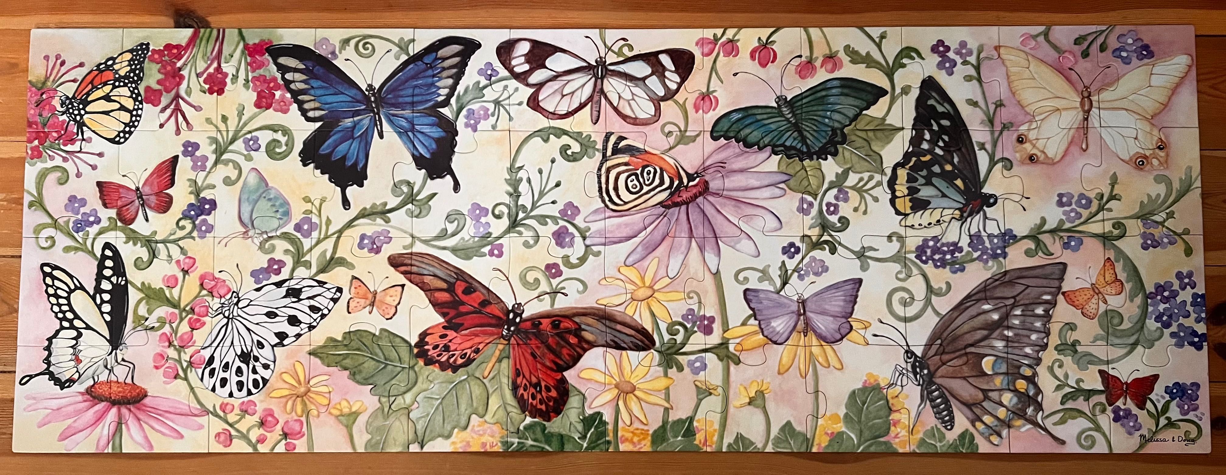 Puzzle duże podłogowe edukacyjne Motyle Melissa & Doug 48 elementów