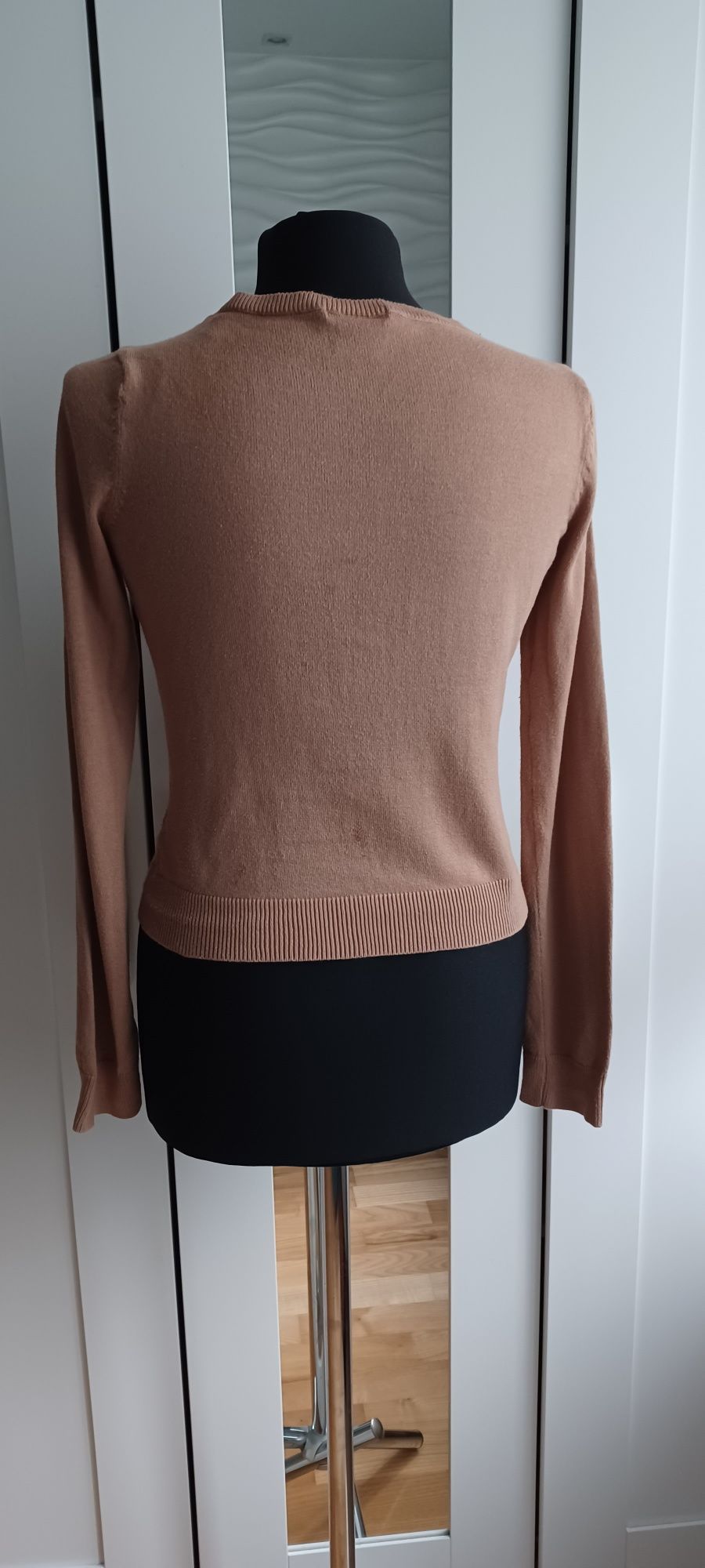 Sweterek damski rozpinany brązowy XS H&M