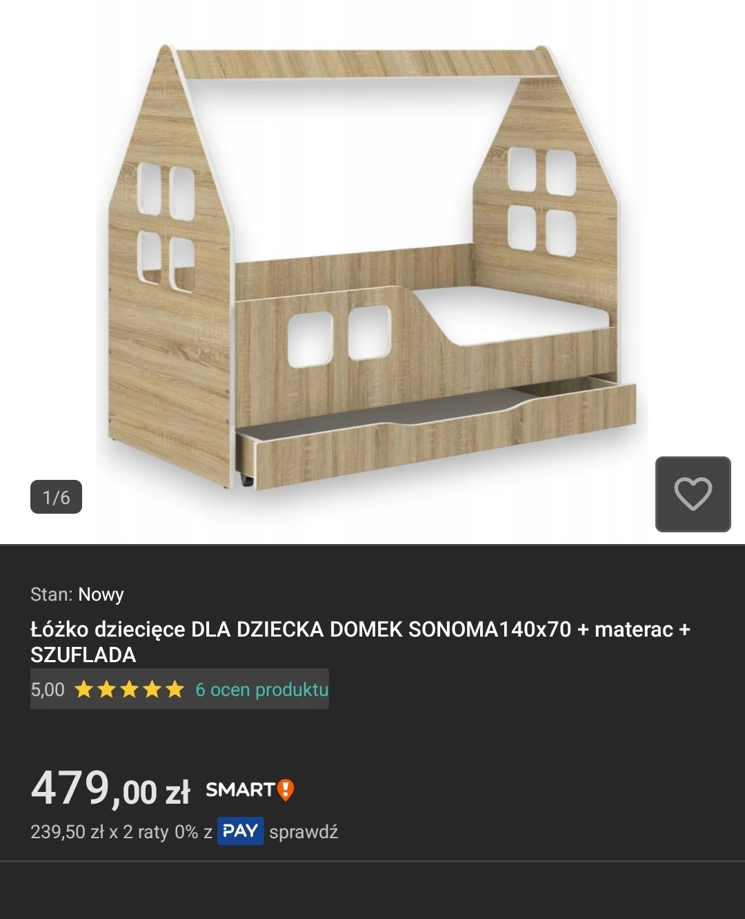 Łóżko domek 140x70