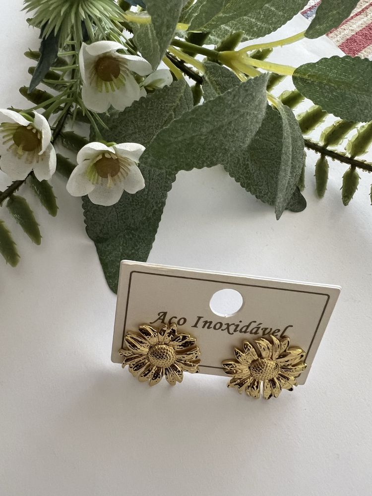 Brincos em aco inoxidavel prata e dourado 5€ par