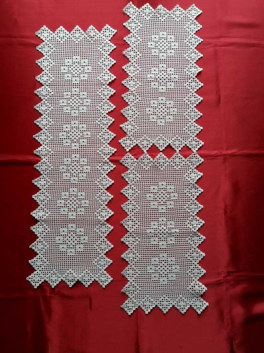 Naperons de quarto em crochê artesanal