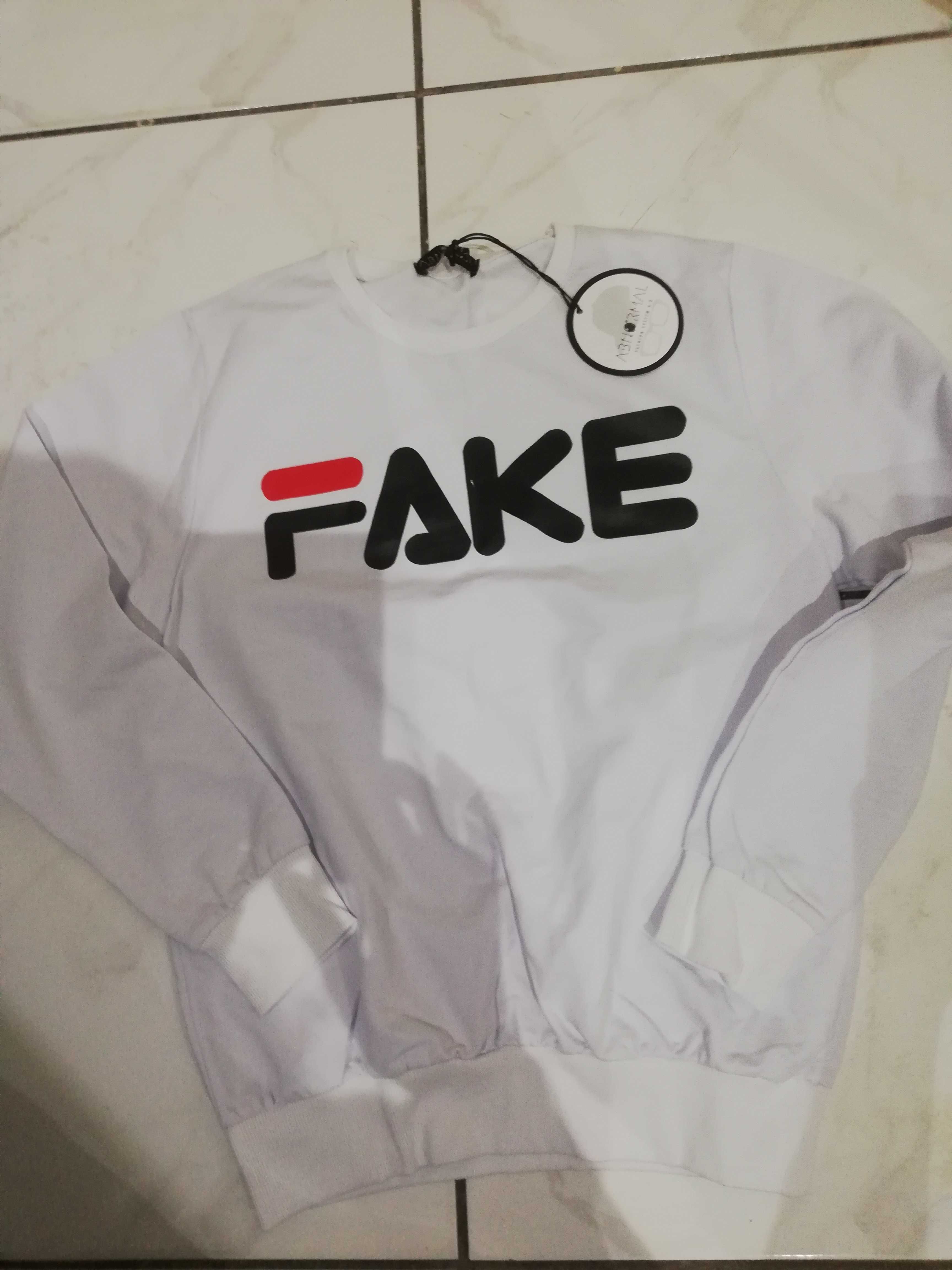 Bluza męska biała fake