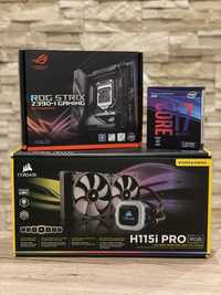 Intel i7 8700K + ASUS ROG STRIX Z390-I + AIO Corsair H115i PRO RGB