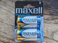 ZAPLOMBOWANE baterie alkaliczne Maxell D (R20) 2 szt.