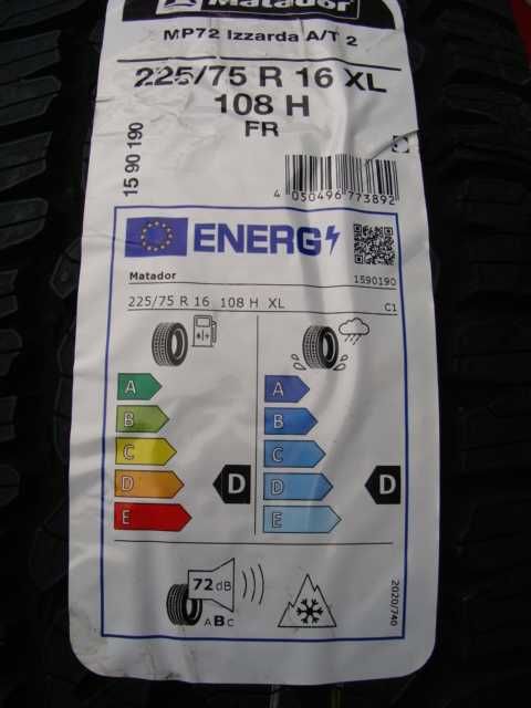 NOWE 225/75 R16 Matador Izzarda A/T 2