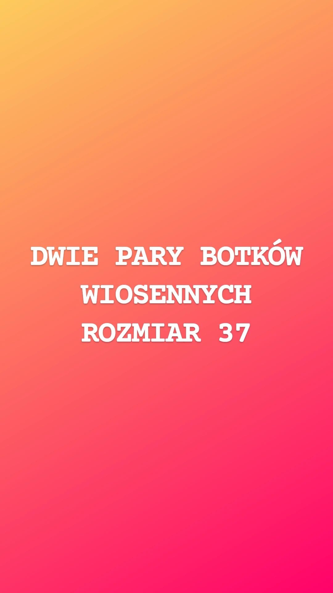 Dwie pary botków wiosennych