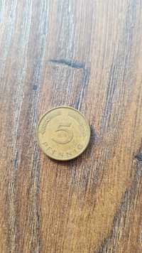 Moneta 5 pfennig Niemcy 1971, 1977, 1978r.
