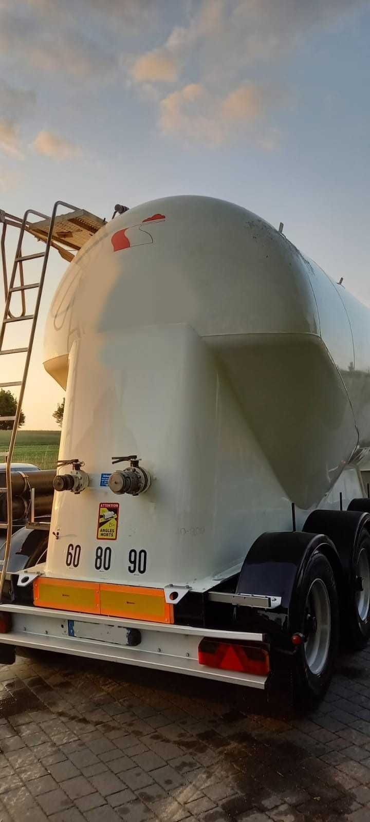 Cysterna cementowóz Feldbinder EUT 36.3 cementonaczepa.