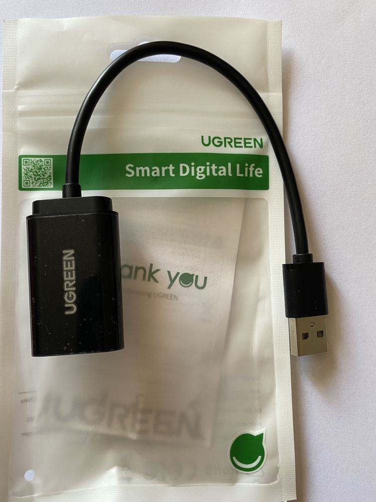 Звуковая карта Ugreen USB 2.0 внешняя (30724)