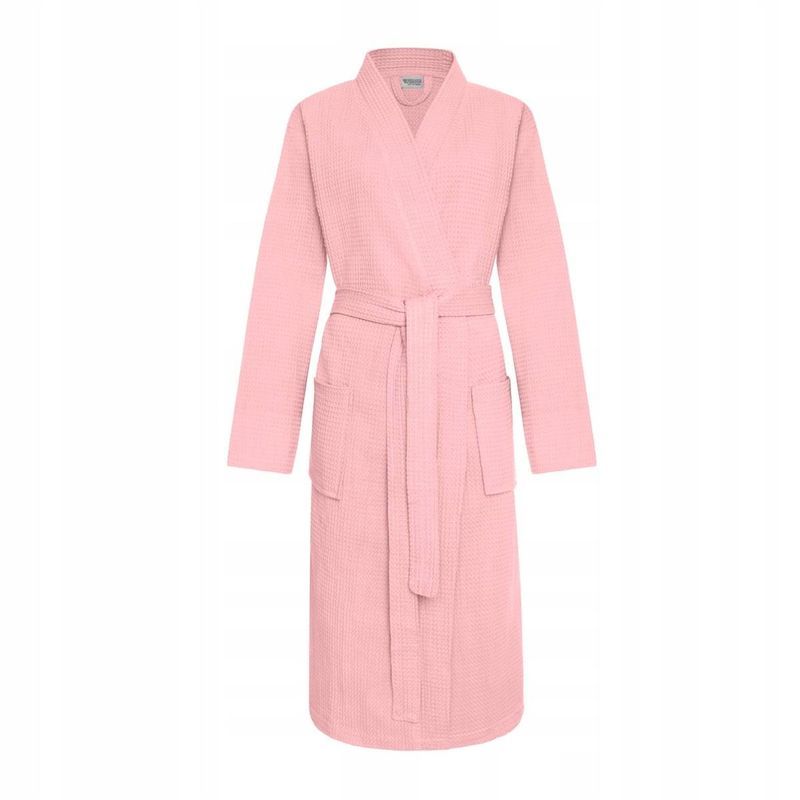 Szlafrok Kimono Gofer Bawełniany Unisex Xs Puder
