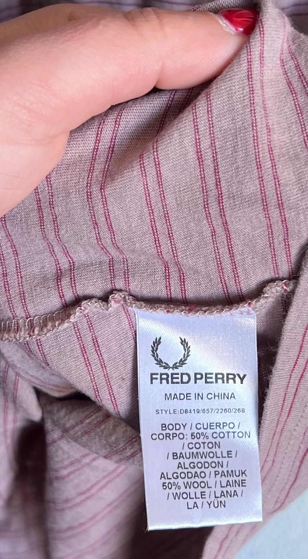 Wełniana sukienka damska Fred Perry 38