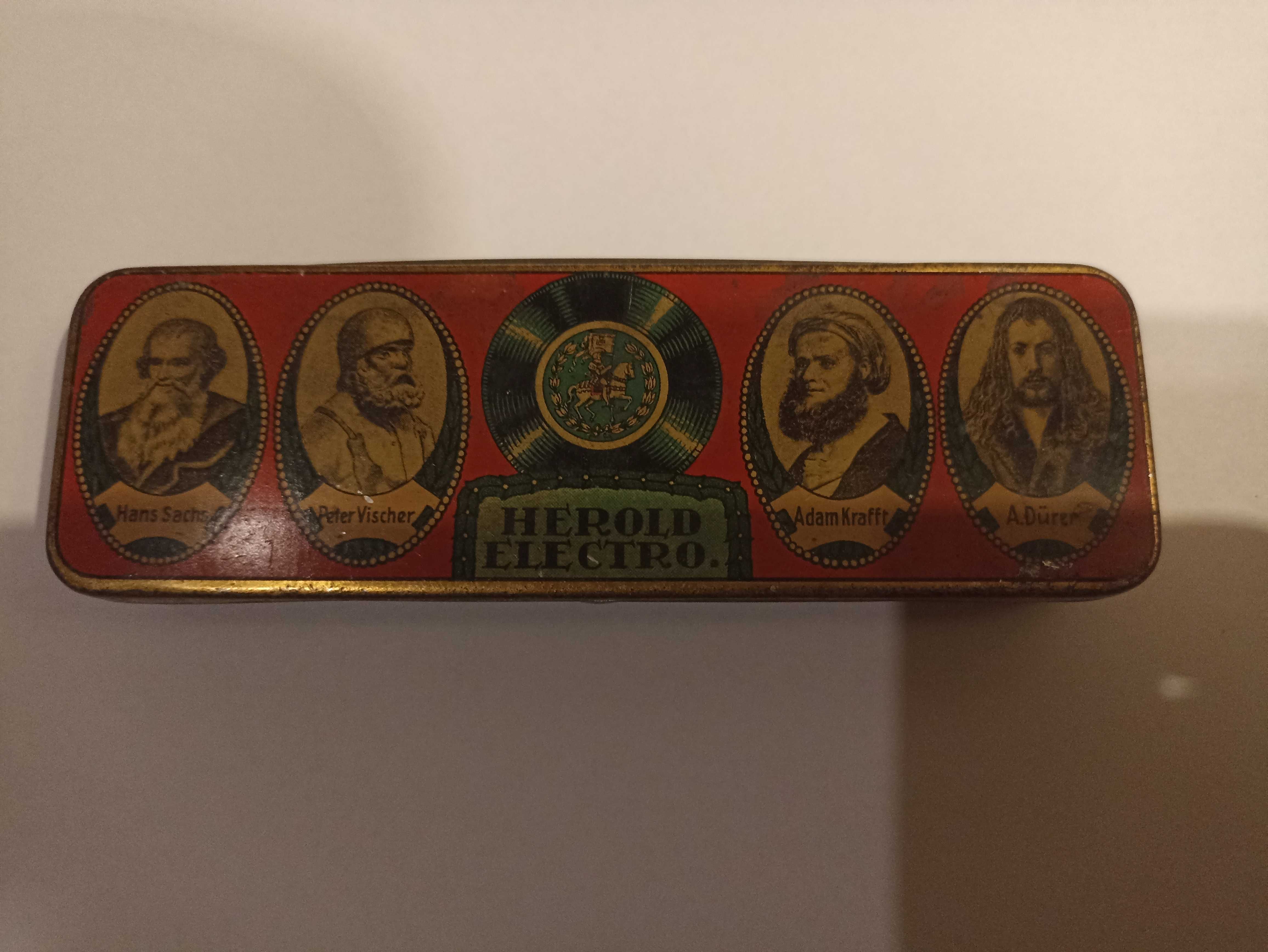 Stare, kolekcjonerskie pudełko na igły do gramofonu HEROLD ELECTRO