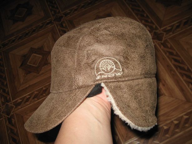 мужская зимняя коричневая бейсболка шапка чоловіча зимова
 коричнева