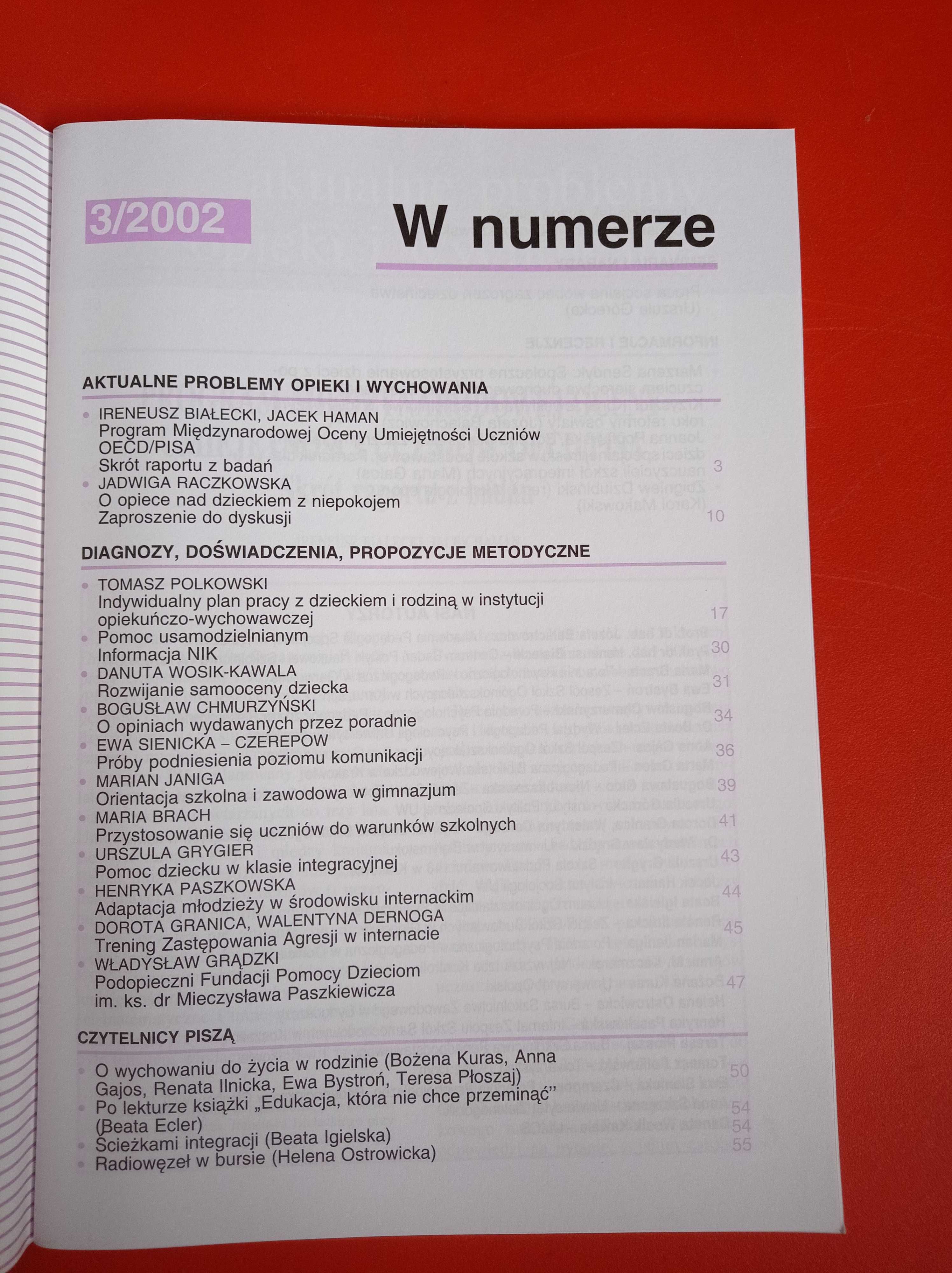 Problemy opiekuńczo-wychowawcze, nr 3/2002, marzec 2002