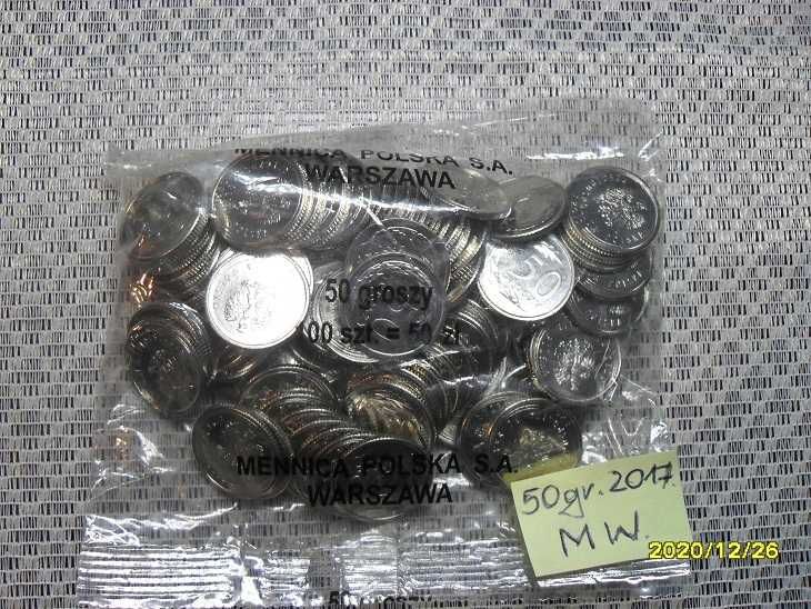 Woreczek menniczy 50 gr. 2017 r. -100 szt.
