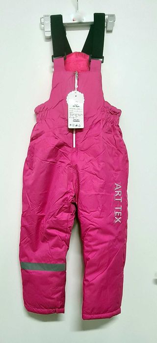 Spodnie narciarskie 6 lat róż na sanki, nieprzemakalne art tex