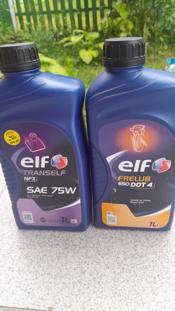 Продам масло в коробку Elf sae 75 та Elf FRELUB 650 DOT 4, 1 л