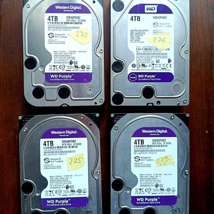Жорсткий диск HDD 4TB  WD Purple 3.5" SATA WD40PURZ