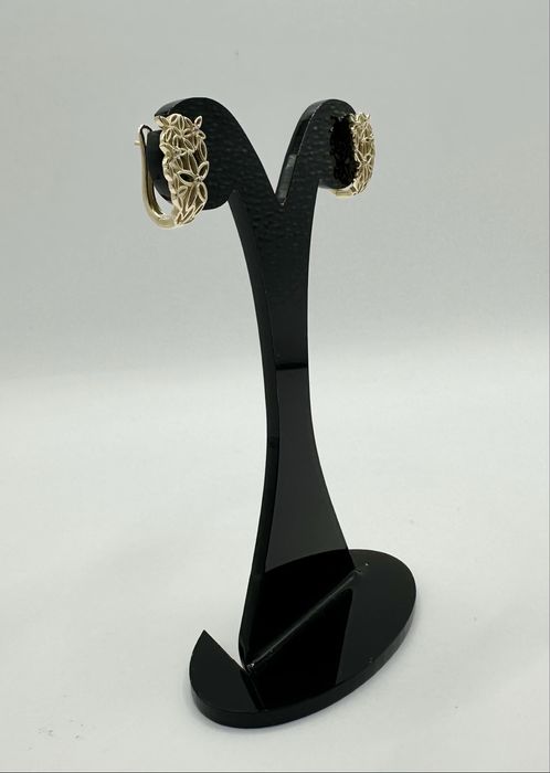 Złote Kolczyki Ażurowe Kwiatuszki Pr.585 NOWE