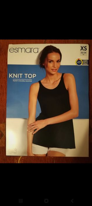 Top damski czarny XS