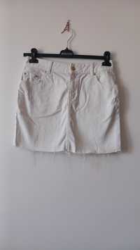 biala krótka spodniczka HM jeansowa 36 s
