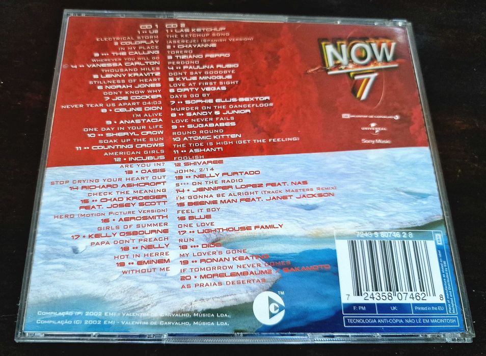 CD duplo musical "NOW 7" Vários Artistas