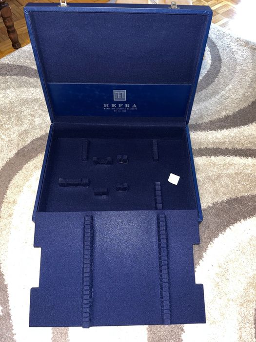 HEFRA - Kaseta/pudelko na sztućce 81 szt.Oryginalne.NOWE!Drewno