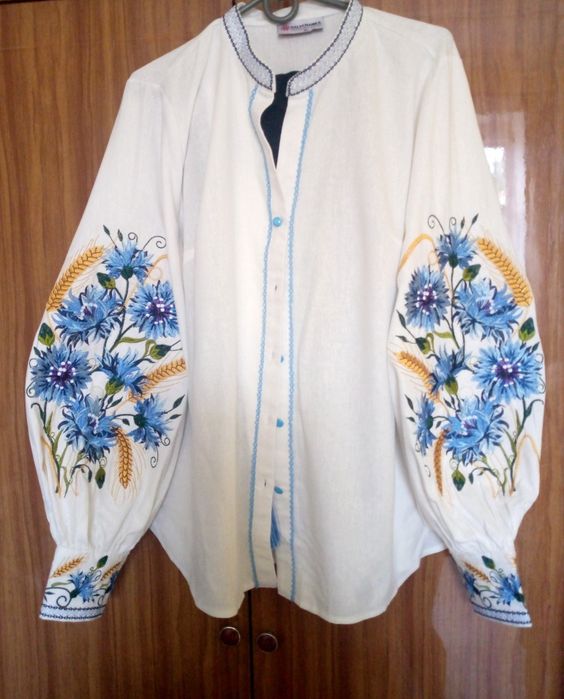 Вишиванка галичанка волошки