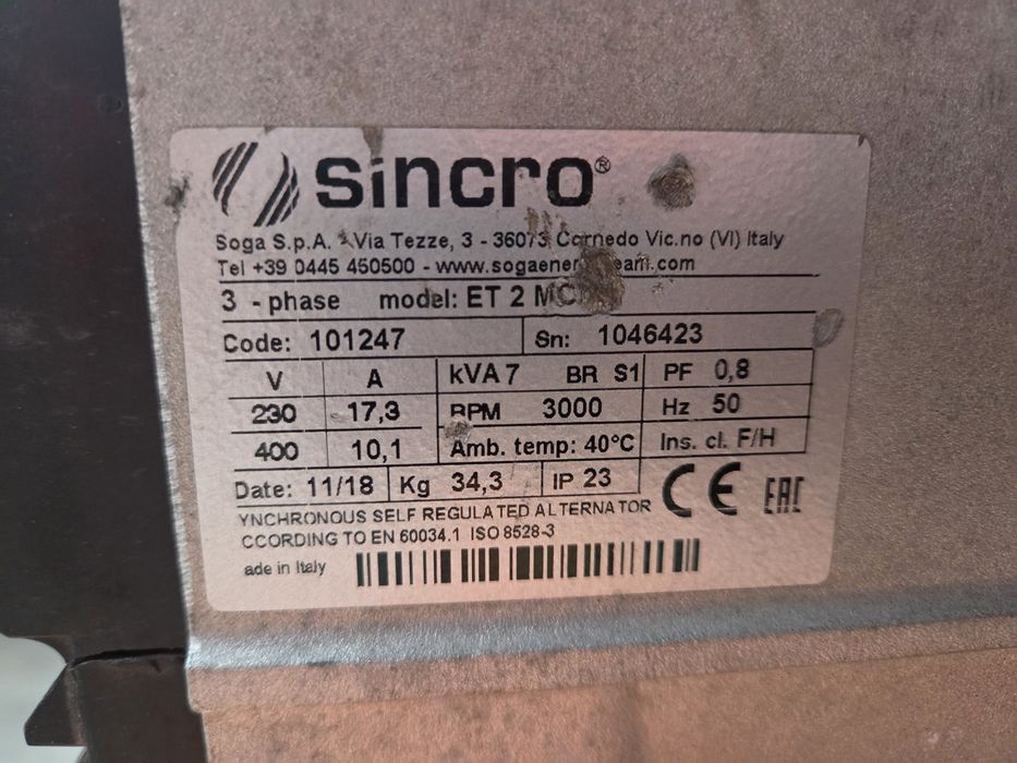 Agregat prądotwórczy Europower 6500 kVA