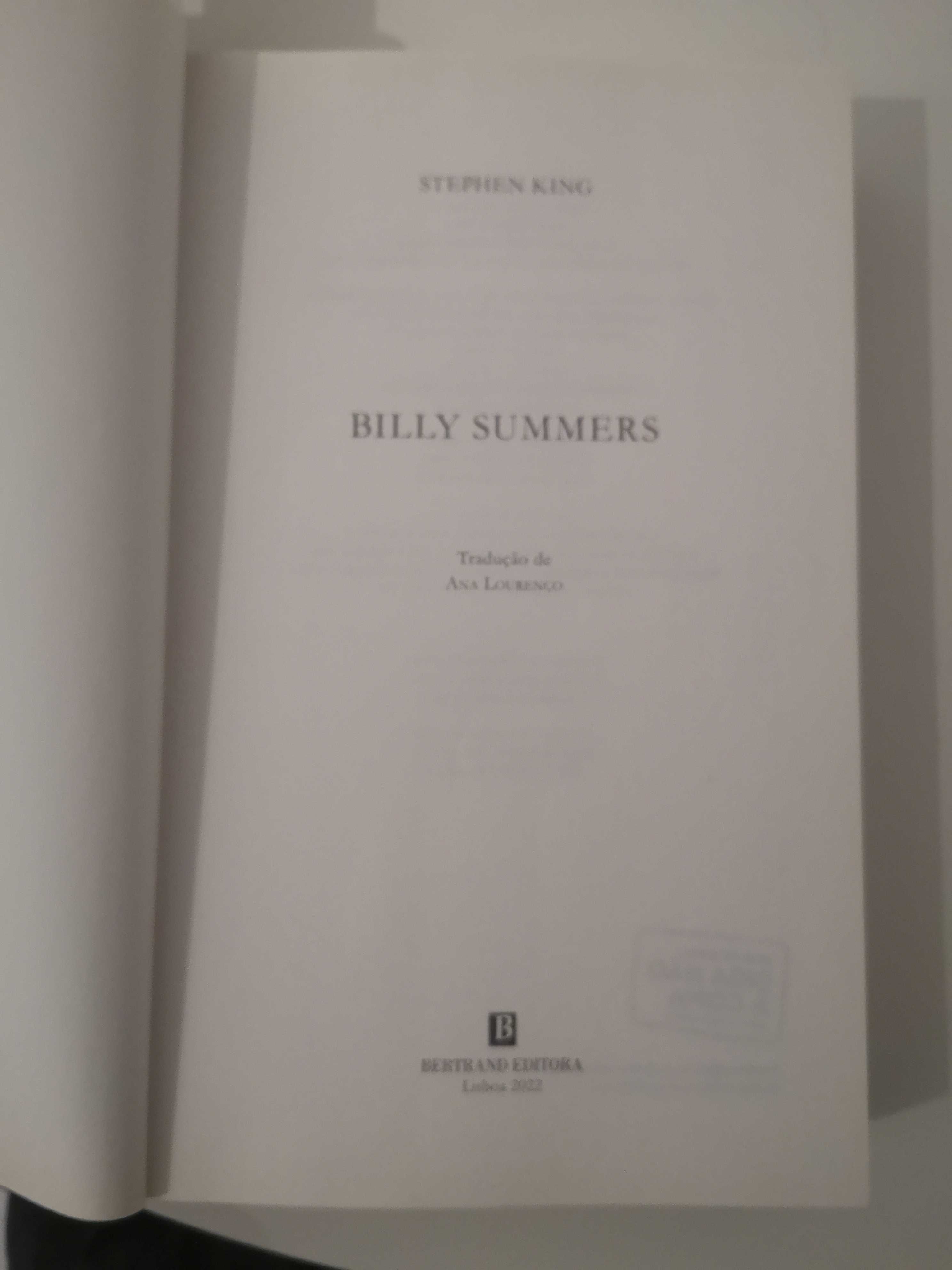 Livro Billy Summers