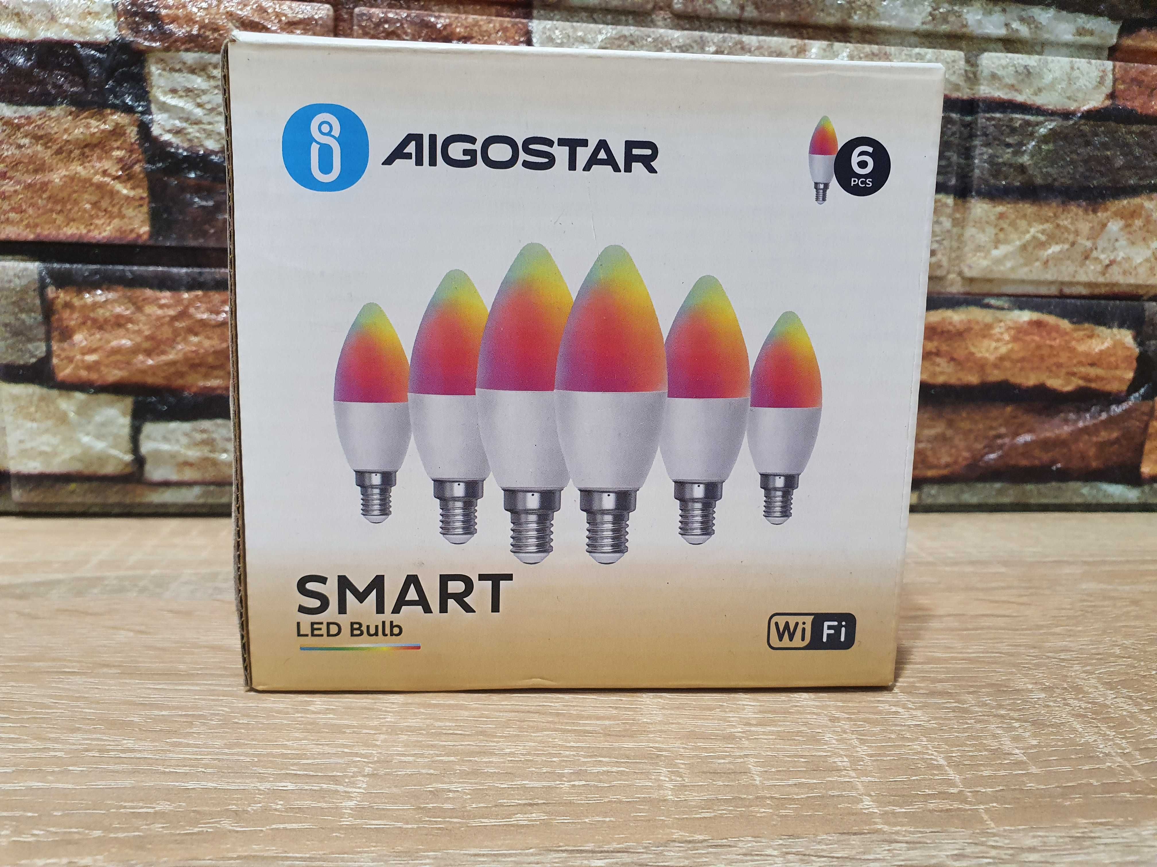 Aigostar Smart LED E14 CCT RGB WiFi 6x Inteligentna Żarówka Zestaw