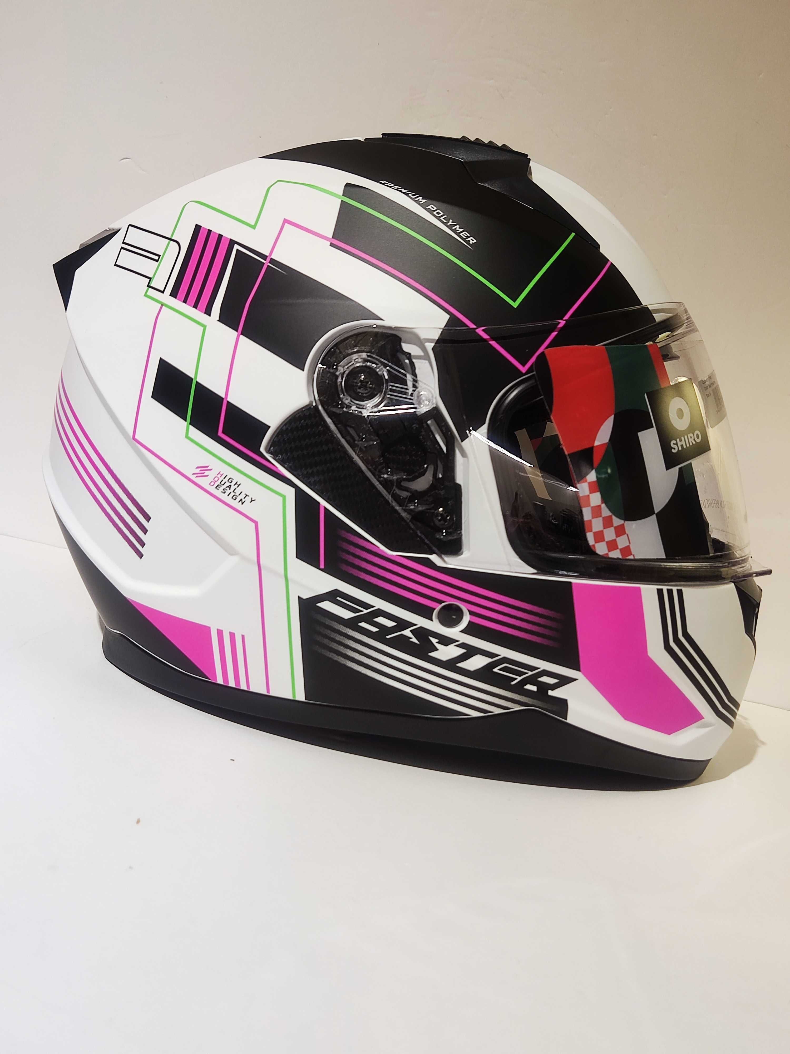 Capacete Shiro integral dupla-viseira senhora mota scooter novo