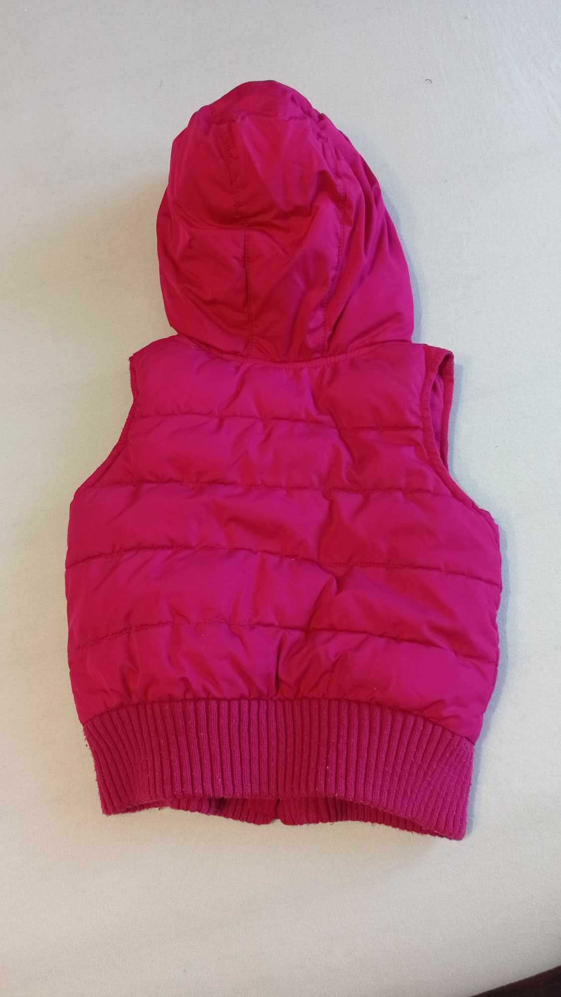 Bezrękawnik kamizelka ocieplana +czapka Oldnavy 92/98