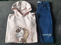 Bluza i jeansy - rozm 152